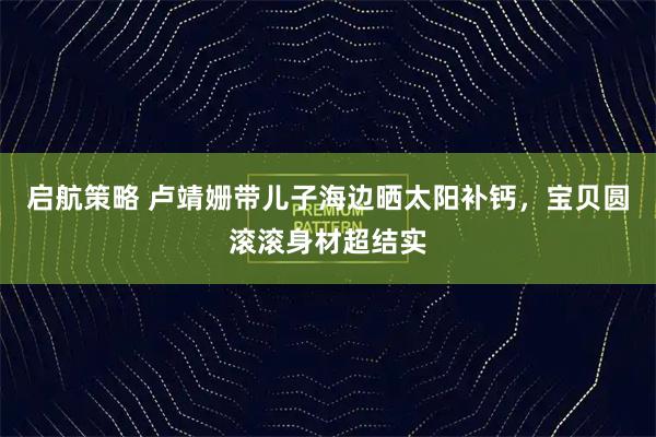 启航策略 卢靖姗带儿子海边晒太阳补钙，宝贝圆滚滚身材超结实